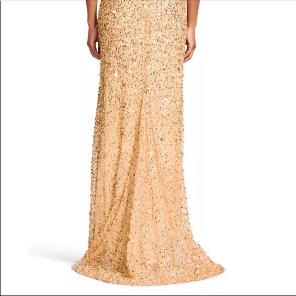 Adrianna Papell champ Gold sequin scoop neck dress - Picture 8 of 16